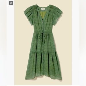 Trovata Kristi Dress Basil Floral Large